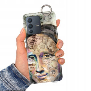 Etui Pasek do VIVO V23 Case Impresja Dali Wzory