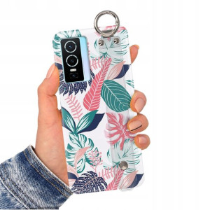 Etui Pasek do VIVO Y74s Case Kwiaty Modne Wzory