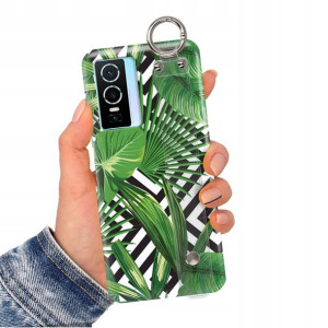 Etui Pasek do VIVO Y76 5G Case Kwiaty Modne Wzory
