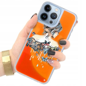 Etui SAND Pomarańcz do IPHONE 14 PRO Modne Wzory
