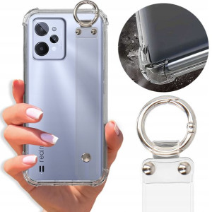 Etui Antishock Do Realme C31 Z Paskiem Bezbarwne