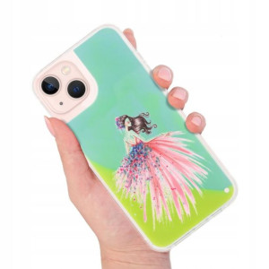 Etui SAND Zielony do IPHONE 14 Wiosna Top Wzory
