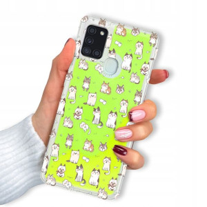 Etui SAND ZIELONY do SAMSUNG A21S Piękne Top Wzory