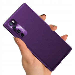 Etui Satynowe LENS FIOLETOWY do HUAWEI NOVA 7 PRO