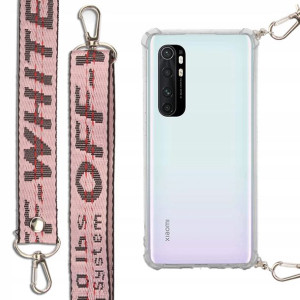 Etui Shock + Smycz Róż do XIAOMI MI NOTE 10 LITE