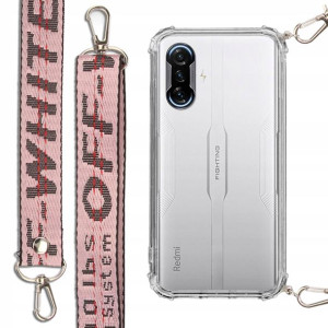 Etui Shock + Smycz Róż do XIAOMI REDMI K40 GAMING