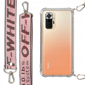 Etui Shock + Smycz Róż do XIAOMI REDMI NOTE 10 PRO