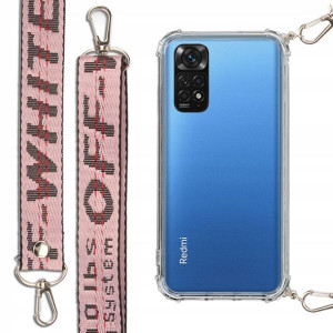 Etui Shock + Smycz Róż do XIAOMI REDMI NOTE 11 4G