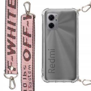 Etui Shock + Smycz Róż do XIAOMI REDMI NOTE 11E