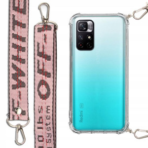 Etui Shock + Smycz Róż do XIAOMI REDMI NOTE 11T 5G