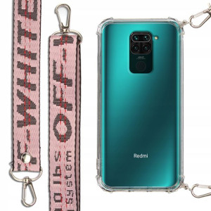 Etui Shock + Smycz Róż do XIAOMI REDMI NOTE 9 PRO