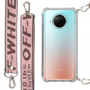 Etui Shock + Smycz Róż do XIAOMI REDMI NOTE 9T 5G