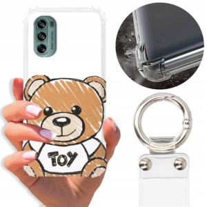 Etui Shock Pasek do MOTOROLA G62 5G Misie Wzory