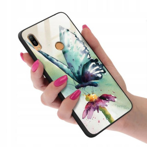 Etui Szklane do HUAWEI Y6S Motyle Butterfly Wzory