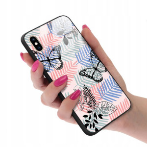 Etui Szklane do IPHONE XS MAX Motyle Case Wzory