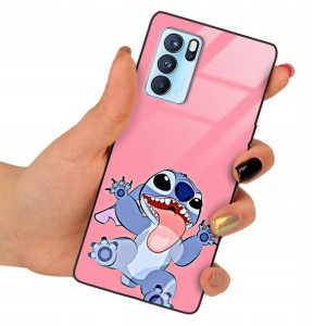 Etui SZKLANE do OPPO RENO 6 Case Lilo Stitch Wzory