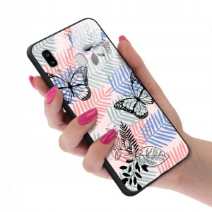 Etui Szklane do SAMSUNG A20e Motyle Case TOP Wzory