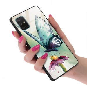 Etui Szklane do SAMSUNG A71 Motyle Butterfly Wzory