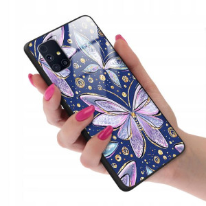 Etui Szklane do SAMSUNG M31S Motyle Case TOP Wzory
