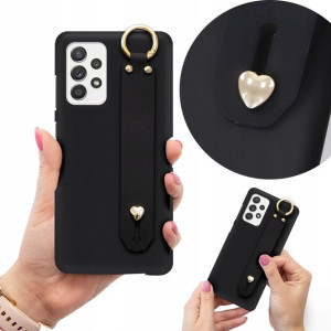Etui Top Matowe Czarne z Paskiem do SAMSUNG A52 5G