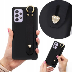 Etui Top Matowe Czarne z Paskiem do SAMSUNG A72 5G