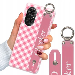 Etui Z Paskiem do HUAWEI HONOR 50 SE Kratka Wzory