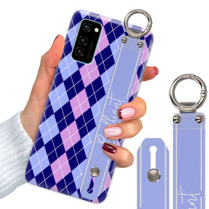 Etui Z Paskiem do HUAWEI HONOR V30 W Kratkę Wzory