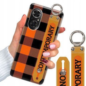 Etui Z Paskiem do HUAWEI NOVA 9 SE W Kratkę Wzory