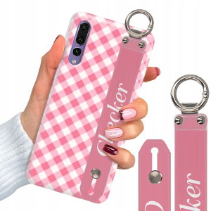 Etui Z Paskiem do HUAWEI P20 PRO W Kratkę Wzory