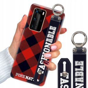 Etui Z Paskiem do HUAWEI P40 PRO W Kratkę Wzory