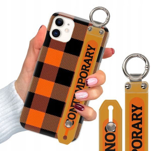 Etui Z Paskiem do iPHONE 11 Case W Kratkę Wzory