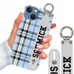Etui Z Paskiem do IPHONE 14 Case W Kratkę Wzory