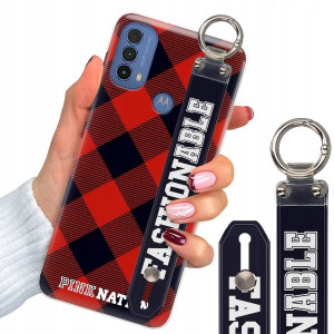 Etui Z Paskiem do MOTOROLA E30 Case W Kratkę Wzory