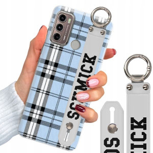 Etui Z Paskiem do MOTOROLA G60 Case W Kratkę Wzory