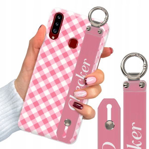Etui Z Paskiem do SAMSUNG A20s Case W Kratkę Wzory