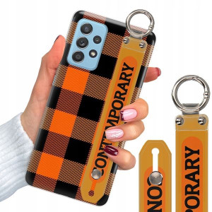 Etui Z Paskiem do SAMSUNG A33 5G W Kratkę Wzory