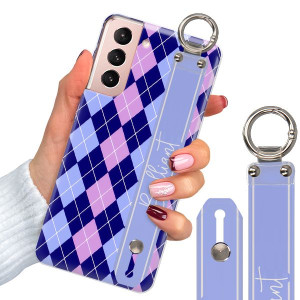 Etui Z Paskiem do SAMSUNG S21 Case W Kratkę Wzory