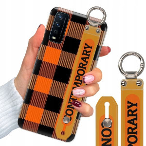 Etui Z Paskiem do VIVO Y20s Case W Kratkę Wzory