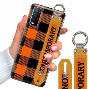 Etui Z Paskiem do VIVO Y33s Case W Kratkę Wzory