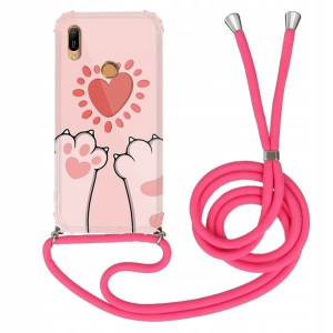 Etui Crossbody Róż do HUAWEI Y6 PRIME 2019 Wzory