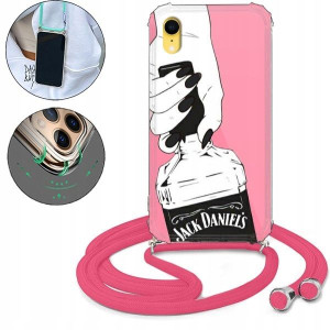 Etui Crossbody Róż Do IPHONE XR Bajki Mix Wzorów