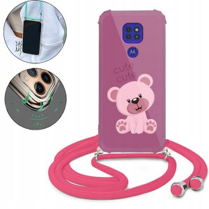 Etui Crossbody Róż do MOTOROLA G9 PLAY Case Wzory