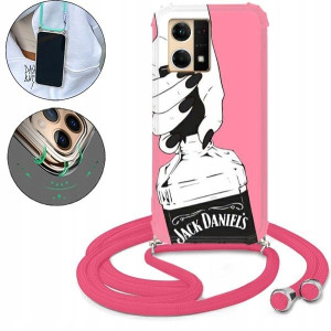 Etui Crossbody Róż Do OPPO RENO 7 4G Bajki Wzory