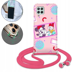 Etui Crossbody Róż do SAMSUNG A22 4G Słodkie Wzory