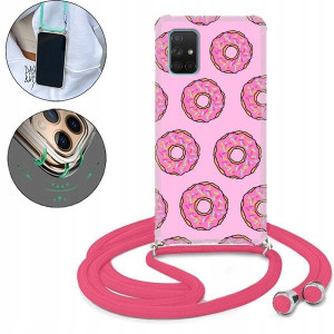 Etui Crossbody Róż do SAMSUNG A71 Słodkie Wzory