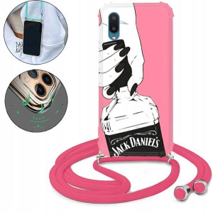 Etui Crossbody Róż Do SAMSUNG M02 4G Bajki Wzory
