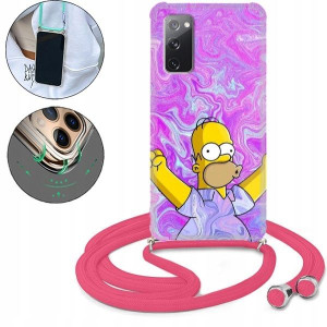 Etui Crossbody Róż Do SAMSUNG S20 LITE Bajki Wzory