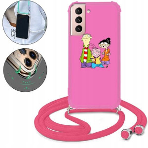 Etui Crossbody Róż Do SAMSUNG S21 Bajki Mix Wzorów