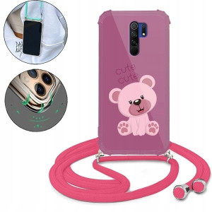 Etui Crossbody Róż do XIAOMI REDMI 9 Słodkie Wzory