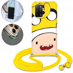 Etui Crossbody Żółty Do OPPO A55 5G Ochronne Wzory